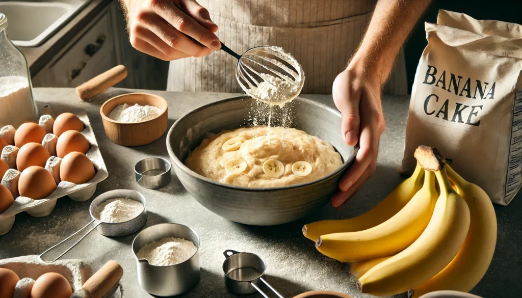 Dense and Soggy Banana Cake Due to Too Much Banana in Batter