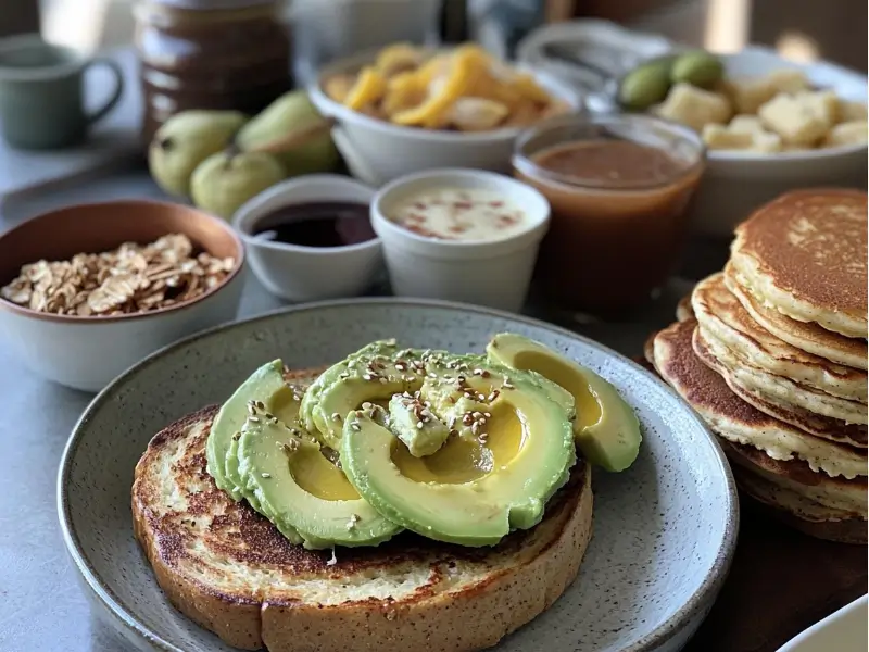 Avocado toast compared to other breakfast foods.