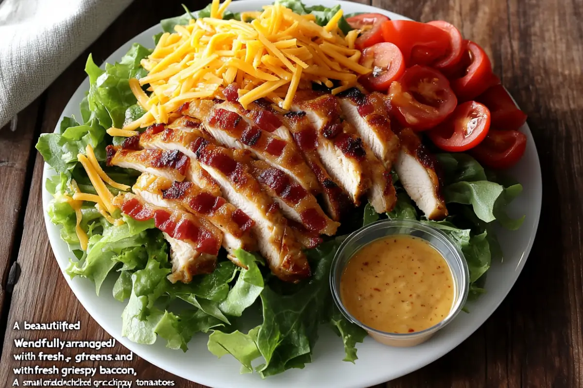 Wendy’s Cobb Salad with fresh greens, grilled chicken, bacon, cheese, and tomatoes