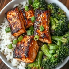 Salmon Broccoli Rice Bowl