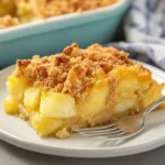 Pineapple Casserole: A Sweet and Savory Delight 11 A comforting and delicious freshly baked pineapple casserole, ready to serve.