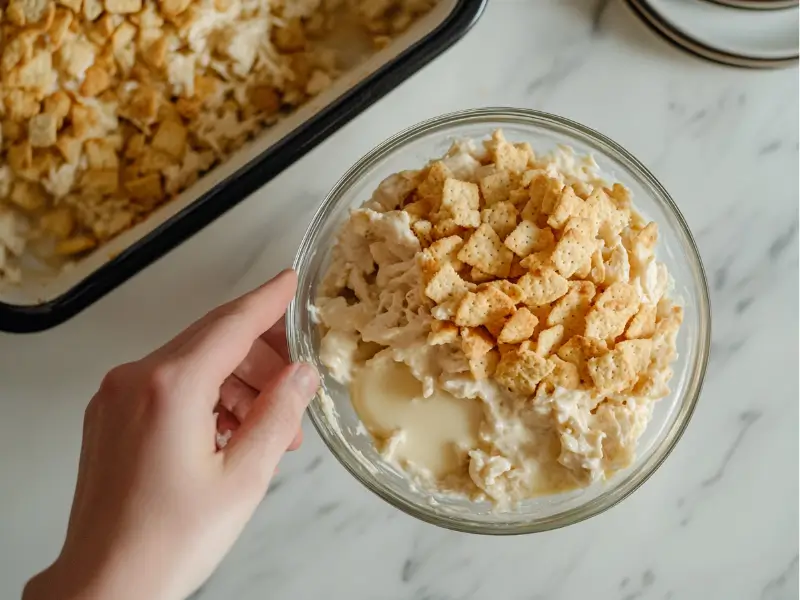Ritz Cracker Chicken Casserole 4