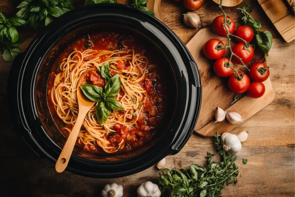 Freshly made Guinea Grinder Sandwich with layers of salami, ham, melted cheese, and veggies, served on a wooden board.