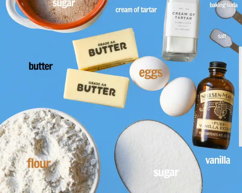 Simple Ingredients for The Best Snickerdoodle Cookies Recipe