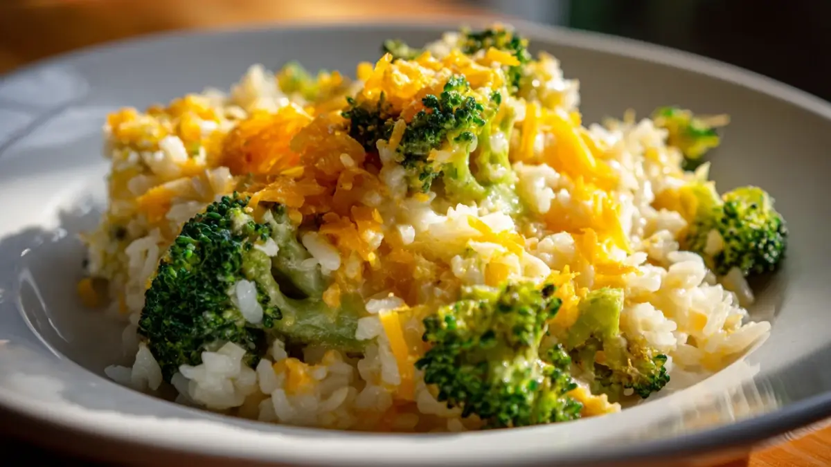 Easy Broccoli Rice and Cheese Casserole Recipe 6 Design sans titre 39 compressed 1