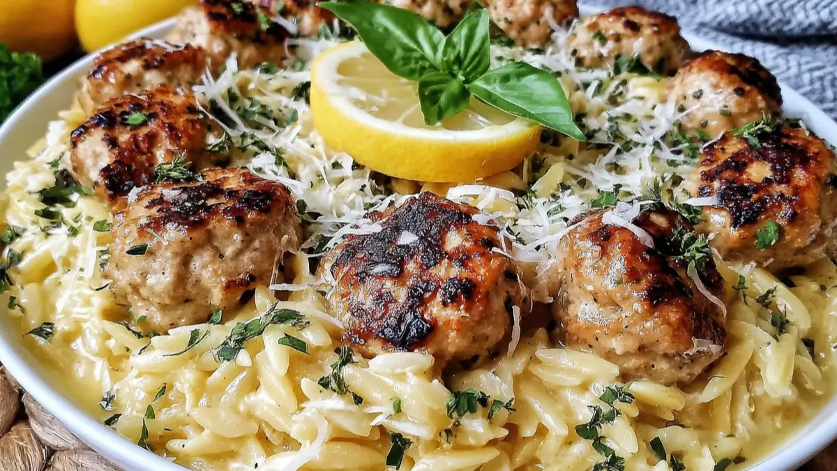 Chicken Ricotta Meatballs with Lemon Orzo 4 Crumbl Pumpkin Pie Cookies Copycat 5 1