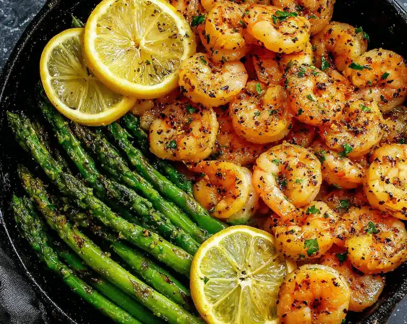 Lemon Garlic Shrimp and Asparagus Skillet 7 Design sans titre 6