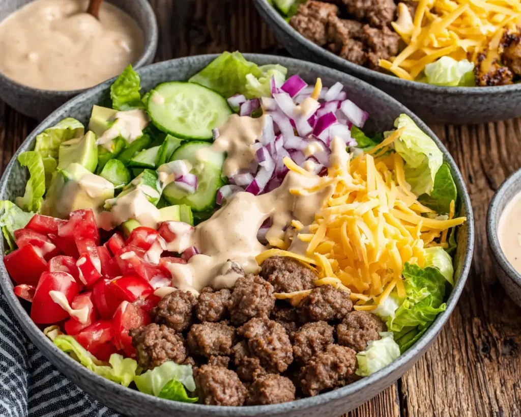 Simple and Fresh Burger Bowls Recipe 5 u9926878167 Burger Bowls ar 54 sref httpss.mj .runUPx2phCm 6eaf4a90 37e8 4665 9b2f aa8abd35513c 0