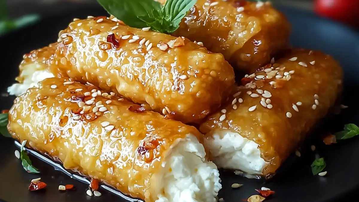 Easy Crispy Oven-Fried Feta Rolls with Spicy Chili Honey 4 Crumbl Pumpkin Pie Cookies Copycat 34